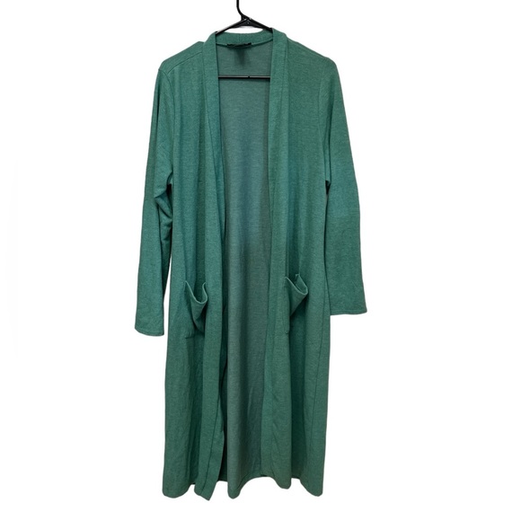 Love Cameron Sweaters - Long green soft cardigan